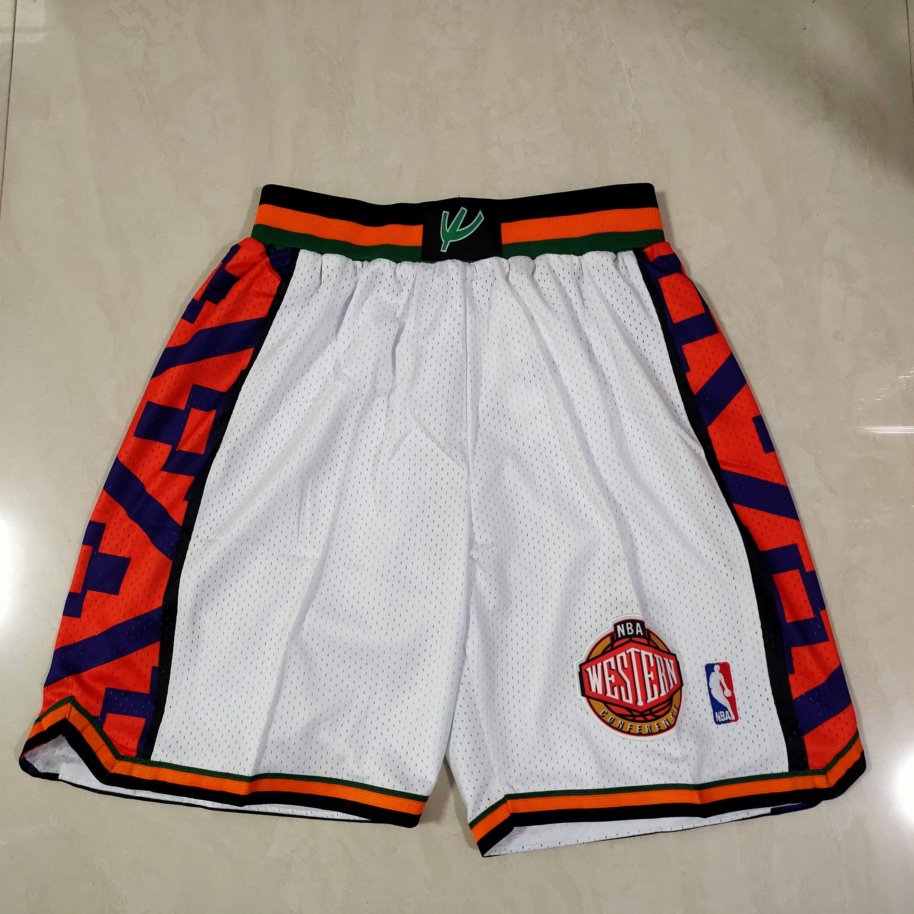 Men NBA #95 all star White Shorts 0416